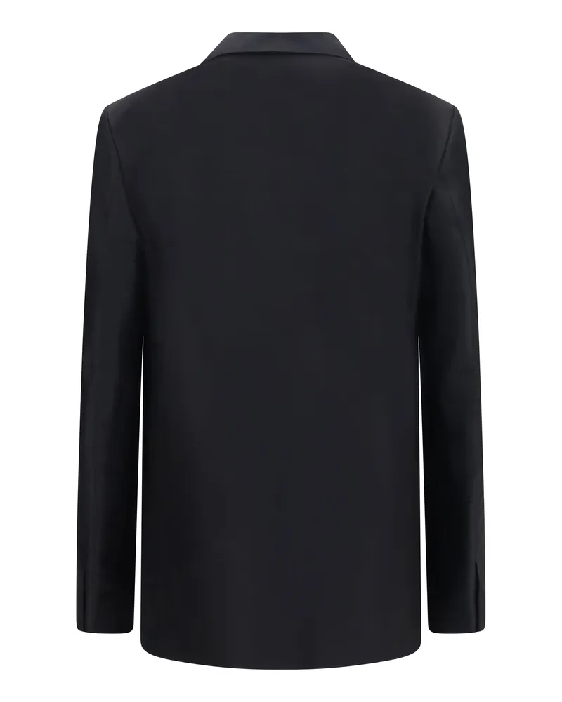 Gucci Women's Silk Faille Jacket Black Black