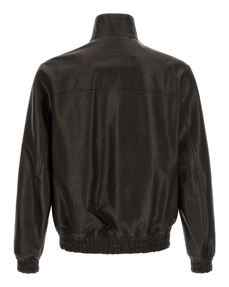 Valentino Garavani Calf Leather Jacket — Black Black