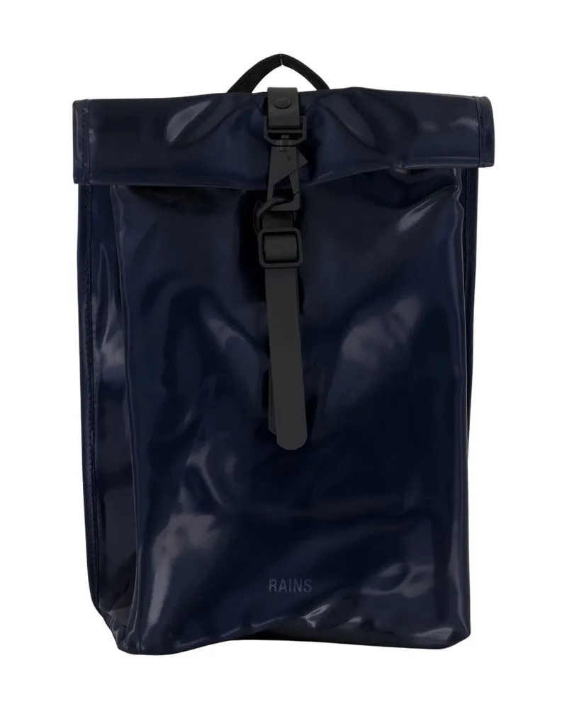 RAINS Unisex Rolltop Rucksack Mini W3 Backpack -  Synthetic Blue Bags Backpacks Blue