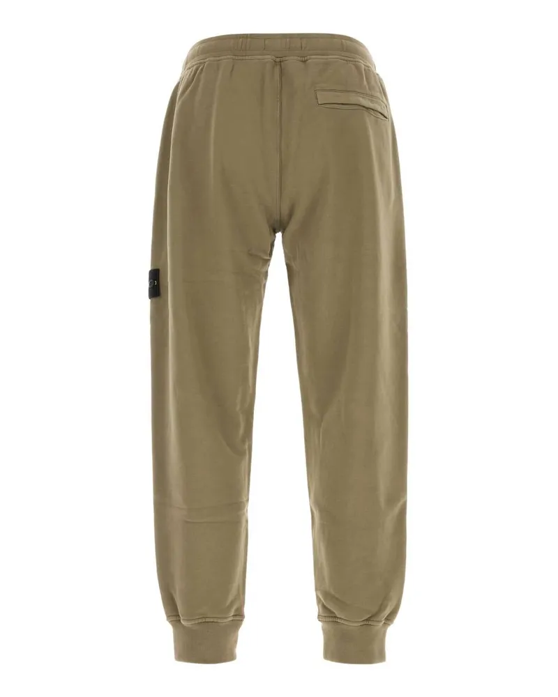 Stone Island Men's Army Green Cotton Joggers Exterior: Pantaloni Trousers Green