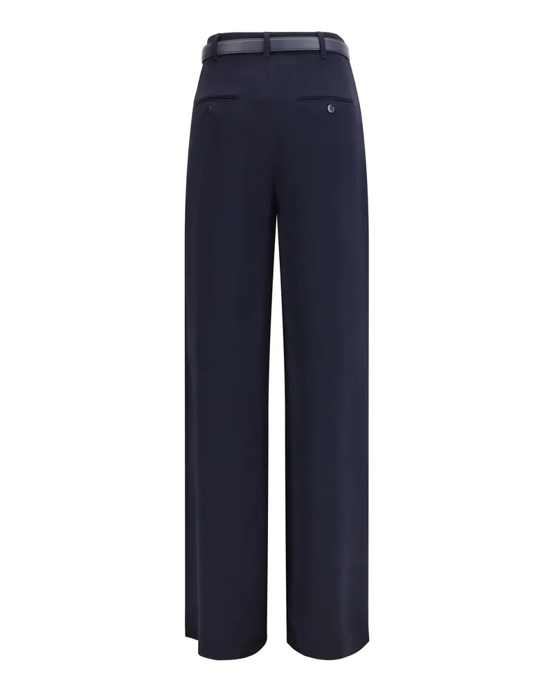 Max Mara Women's Pants Blue Triacetate Tops Top Blue