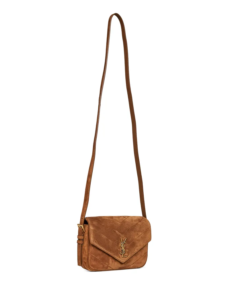 Saint Laurent Women's Crossbody Bag Loulou Toy Camel Calf Leather Shoulder Camel