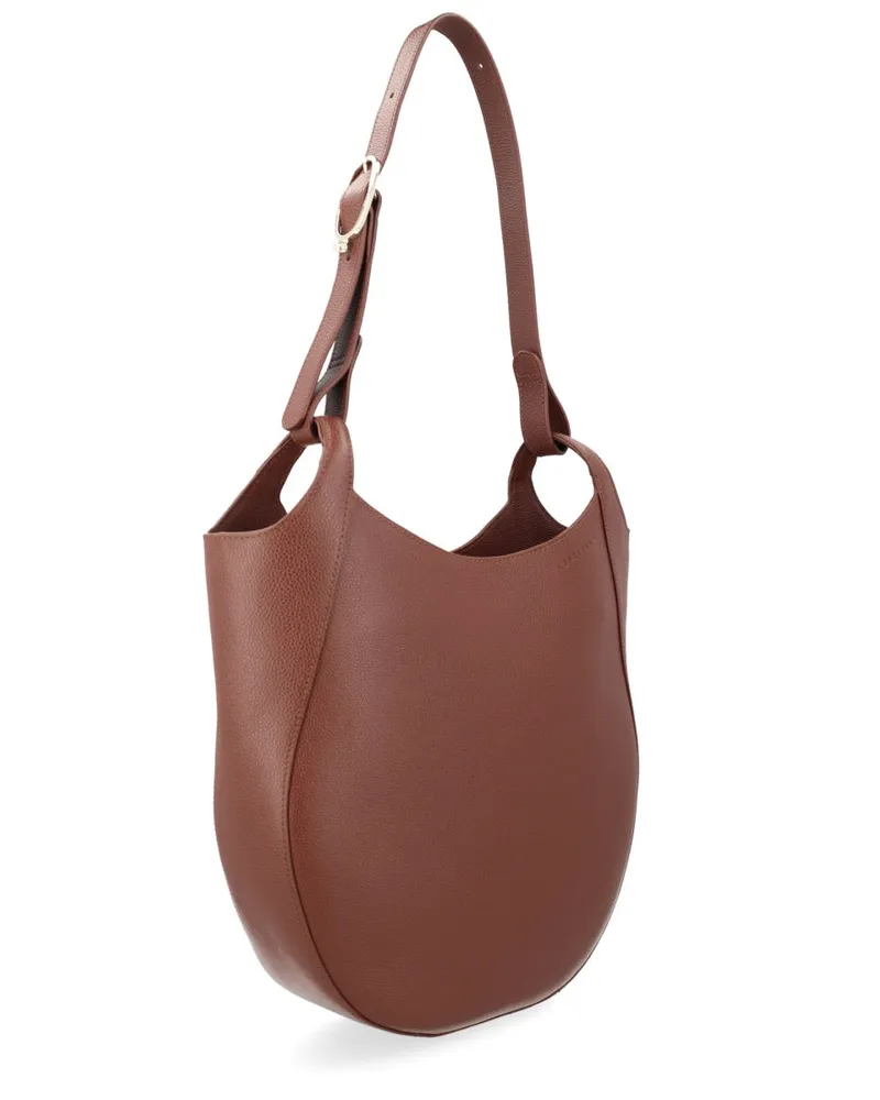 Longchamp Women's Hobo Bag Le Foulonné Large Brown Cowhide Leather Shoulder Brown