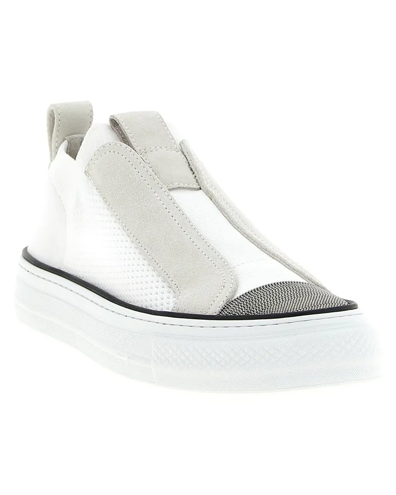 Brunello Cucinelli Monile Slip-On Sneaker — White White