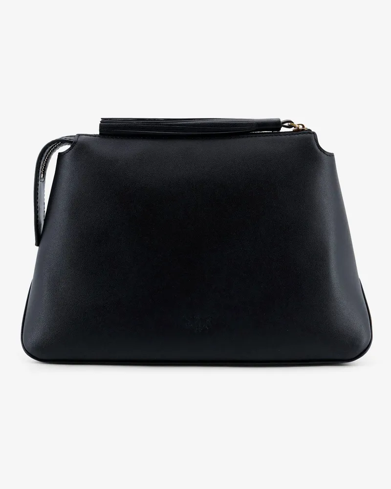 Pinko Women's Leather Beauty Case Black Make Up Bags Black