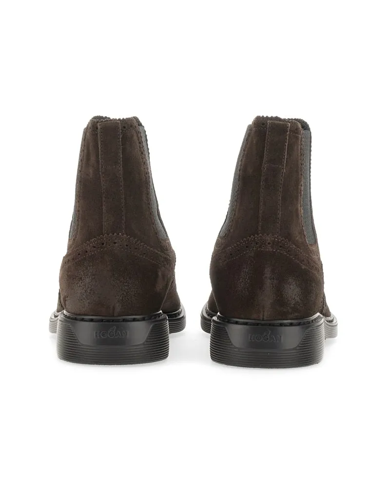 Hogan Suede Chelsea Boot — Brown Brown