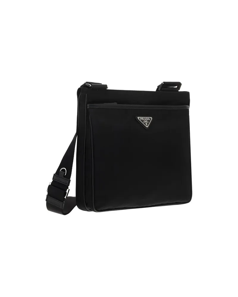 Prada Men's Black Nylon Shoulder Bag Black