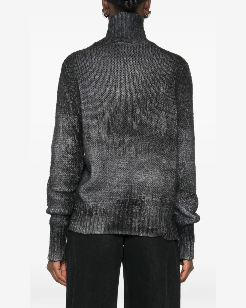 Avant Toi Cashmere Chunky-Knit Roll Neck Sweater — Navy Navy