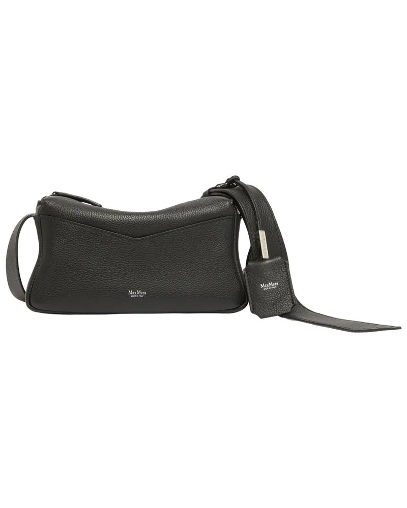 Max Mara Calf Leather Shoulder Bag — Black Black