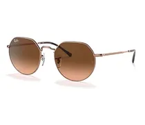 Unisex Sunglasses Polished Copper Metal