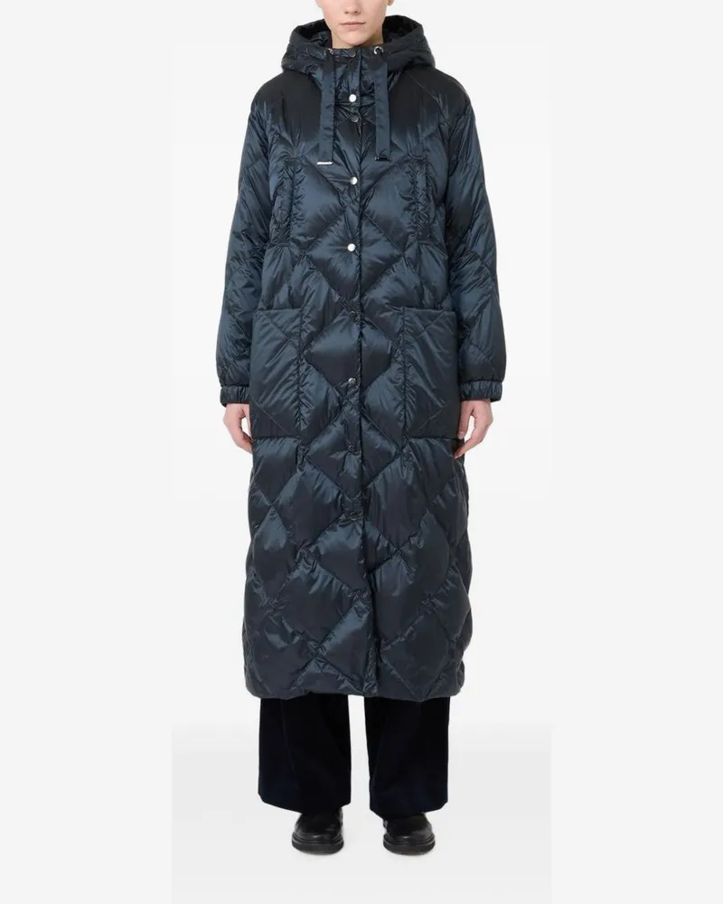 Max Mara Women's Down Jacket Mtcabete Blue Polyester Puffer Midnight