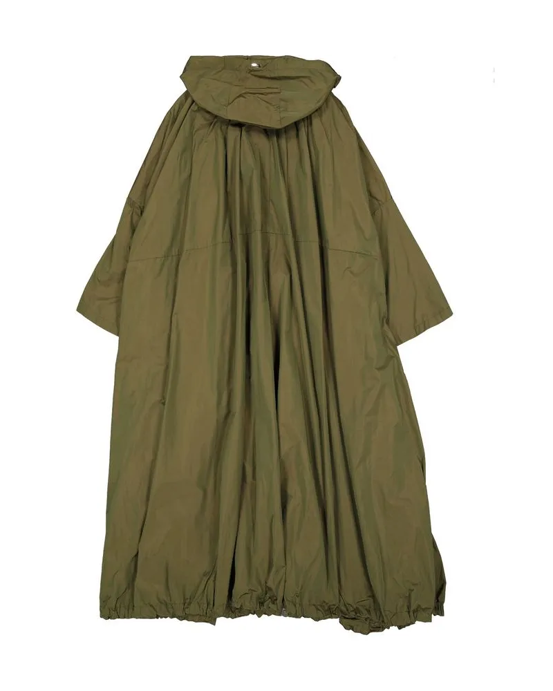 Herno Women's Bicolor Polyester Coat Clothing Green