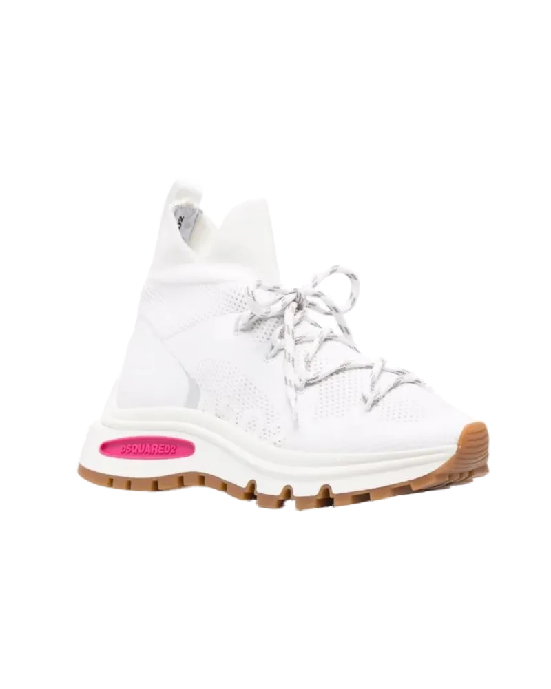 Dsquared2 Women's Speedster Sock-Style Sneakers Aw21 W White