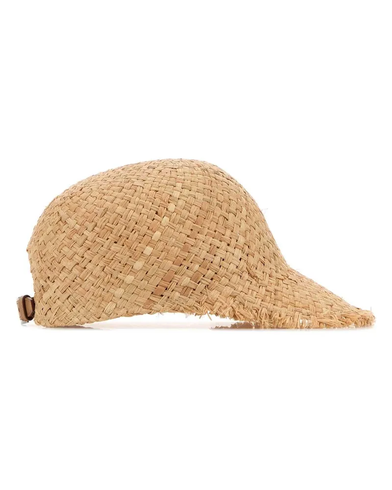 Prada Women's Raffia Baseball Cap Naturale Cappelli E Fasce Per Capelli Hat Beige