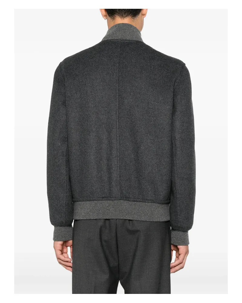Brunello Cucinelli Wool and Cashmere Blend Jacket — Grey Grey
