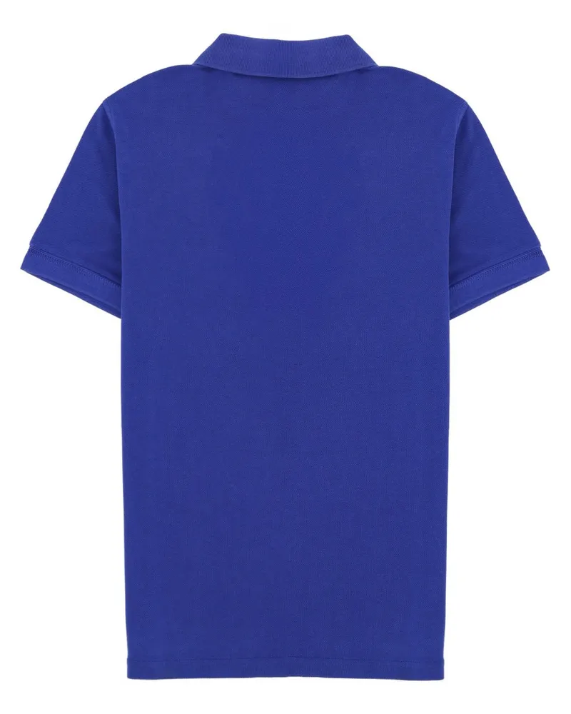 Tom Ford Lyocell and Cotton Blend Polo Shirt — Blue Blue
