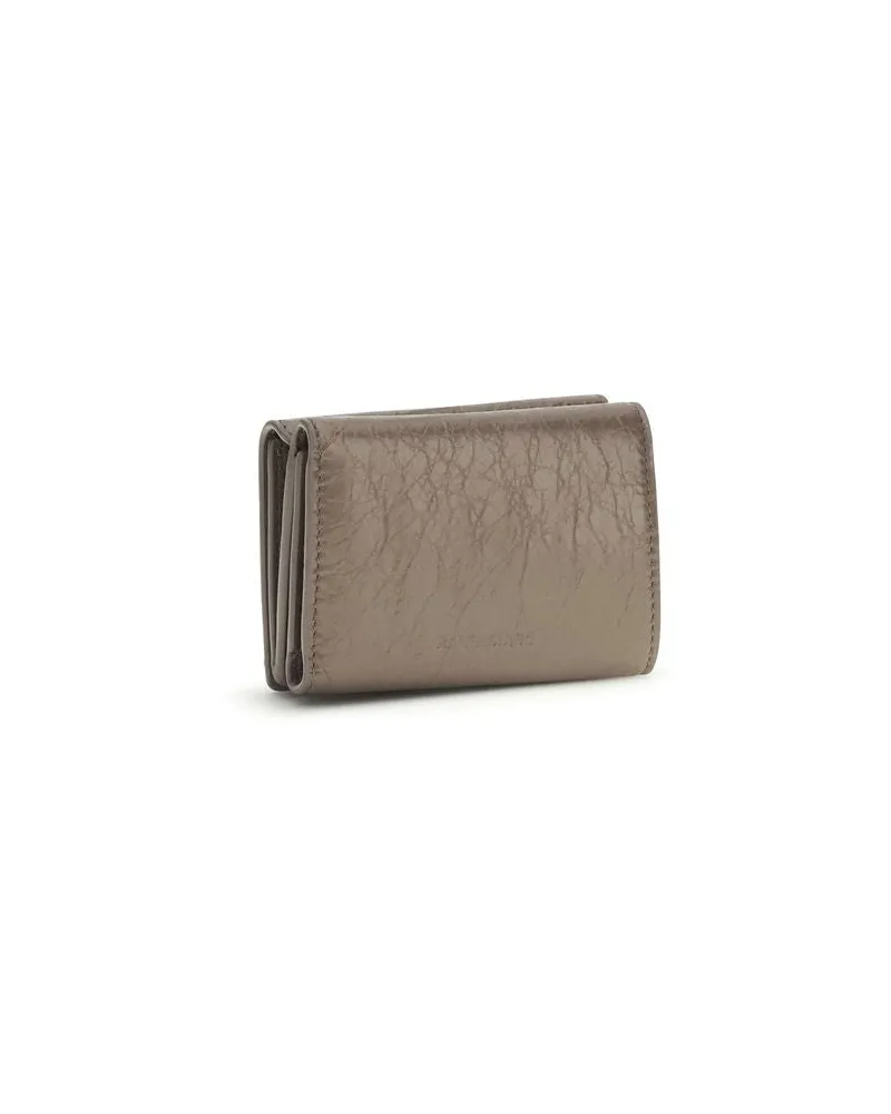 Balenciaga Women's Beige Lamb Ovis Aries Wallet Beige