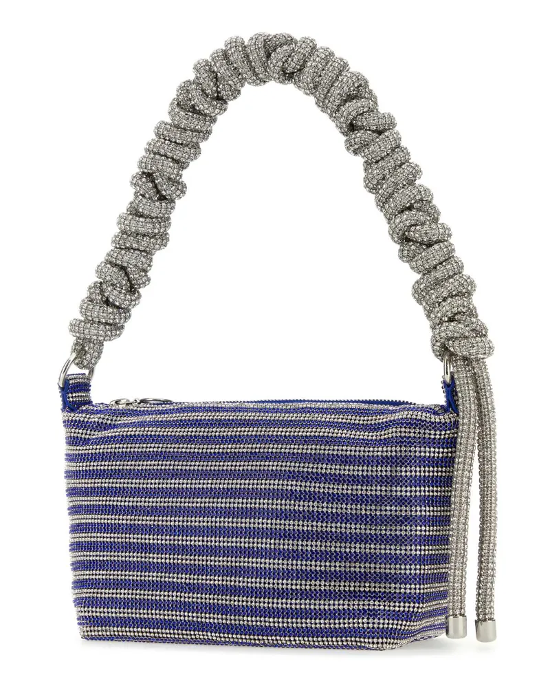 KARA Women's Two-Tone Rhinestones Handbag Cobaltstripe Borse A Mano Blue
