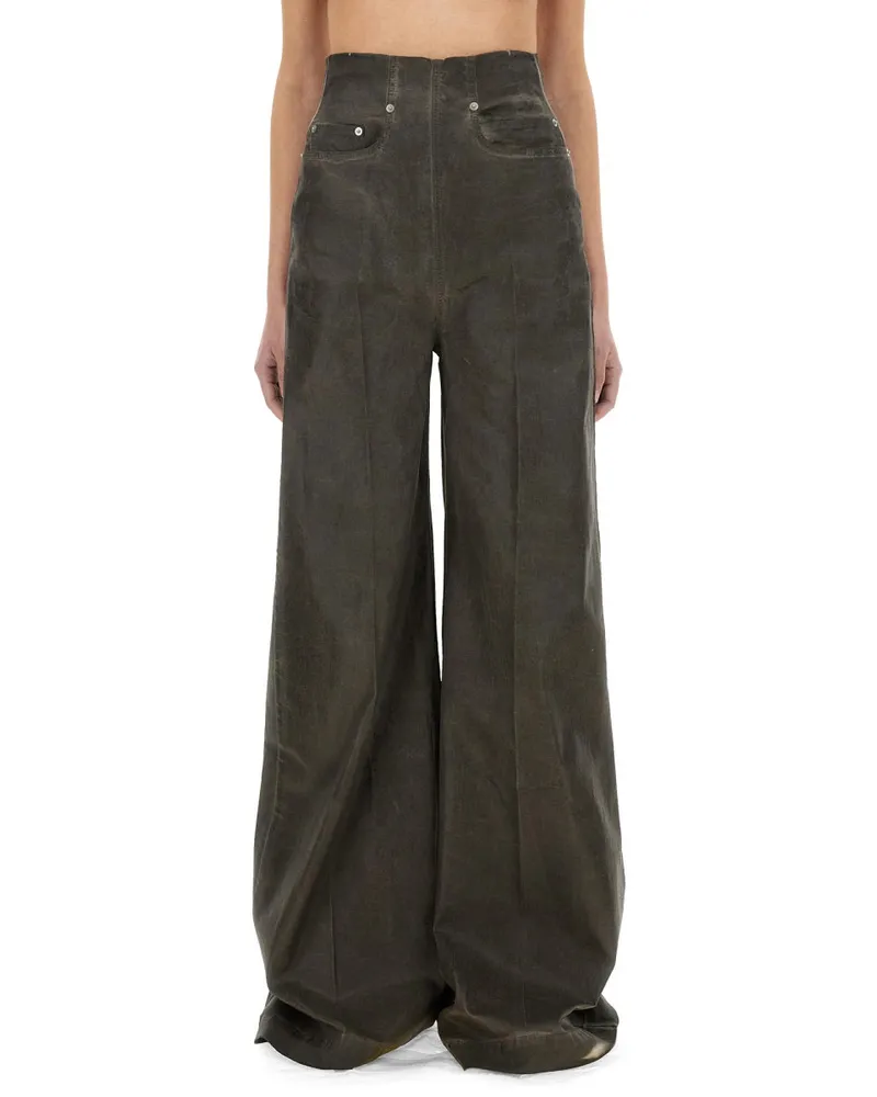 DRKSHDW by Rick Owens Wide-Fit Cotton Trousers — Gray Gray