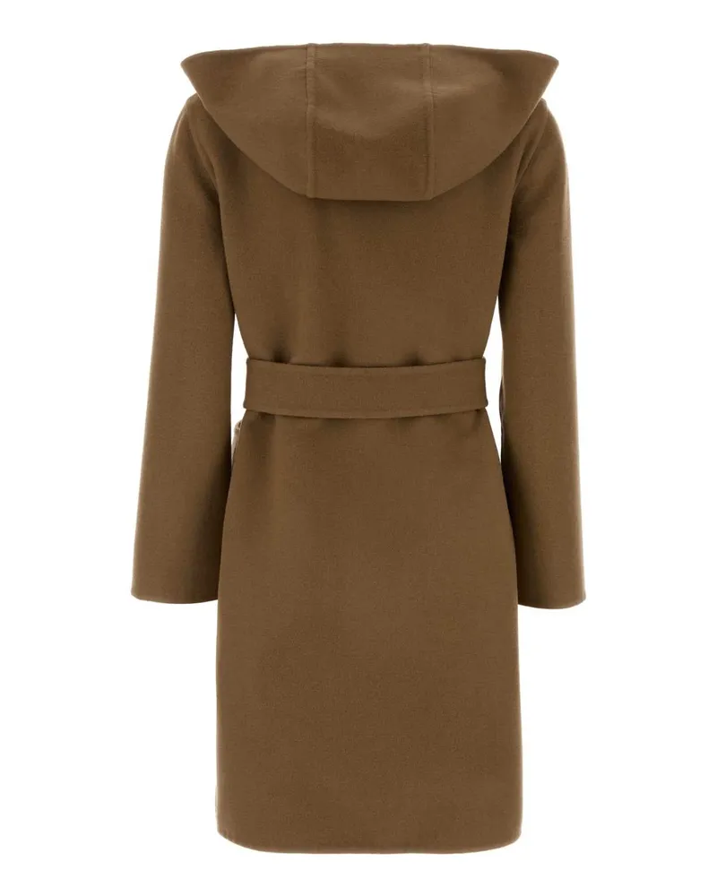 Burberry Women's Camel Wool Reversibile Coat Cameltreaclebnchk Exterior: Cappotti Camel