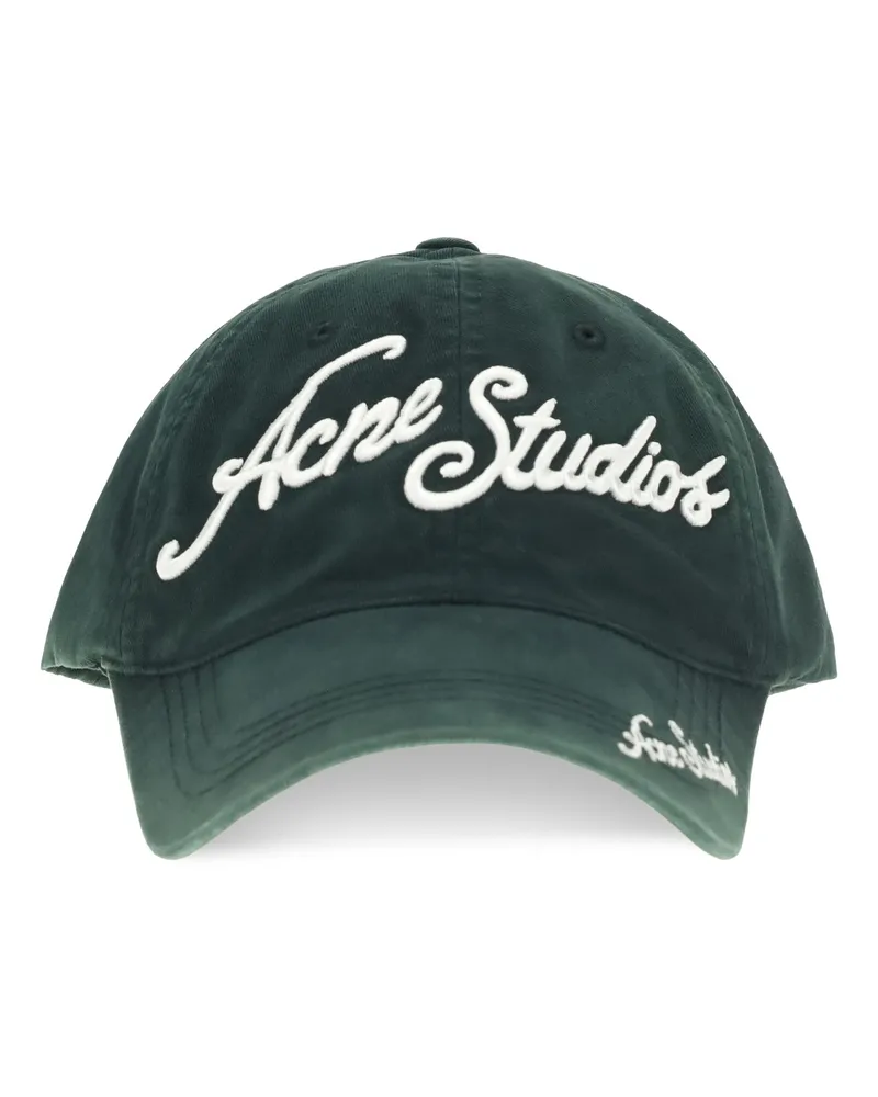 Acne Studios Women's Baseball Cap Dark Green Cotton Hat Green