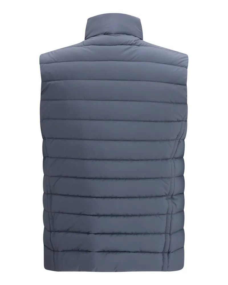 MOORER Quilted Boudin Padding Gilet — Blue Blue