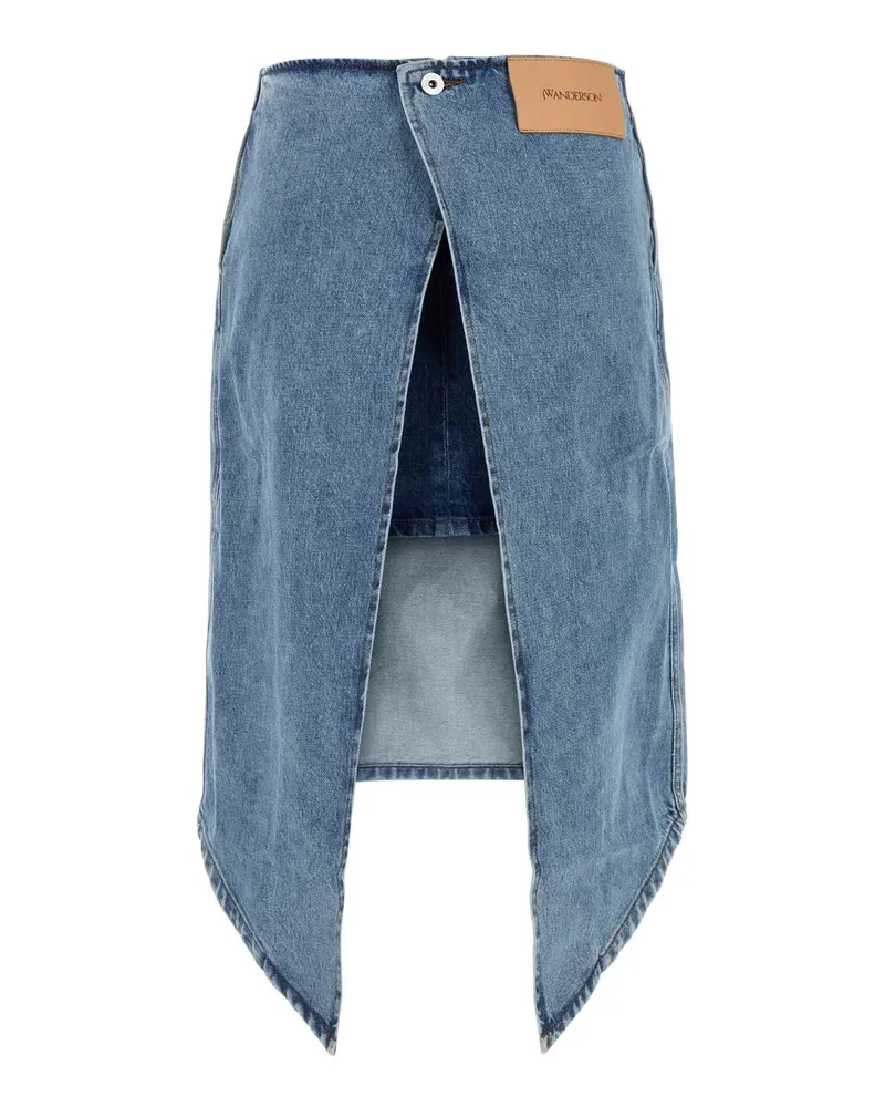 J.W.Anderson Women's Denim Skrit Lightblue Exterior: Cotton Gonne Blue