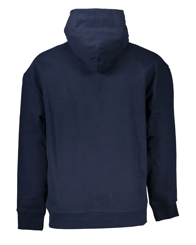 Tommy Hilfiger Logo-Embroidered Cotton Hoodie — Navy Navy