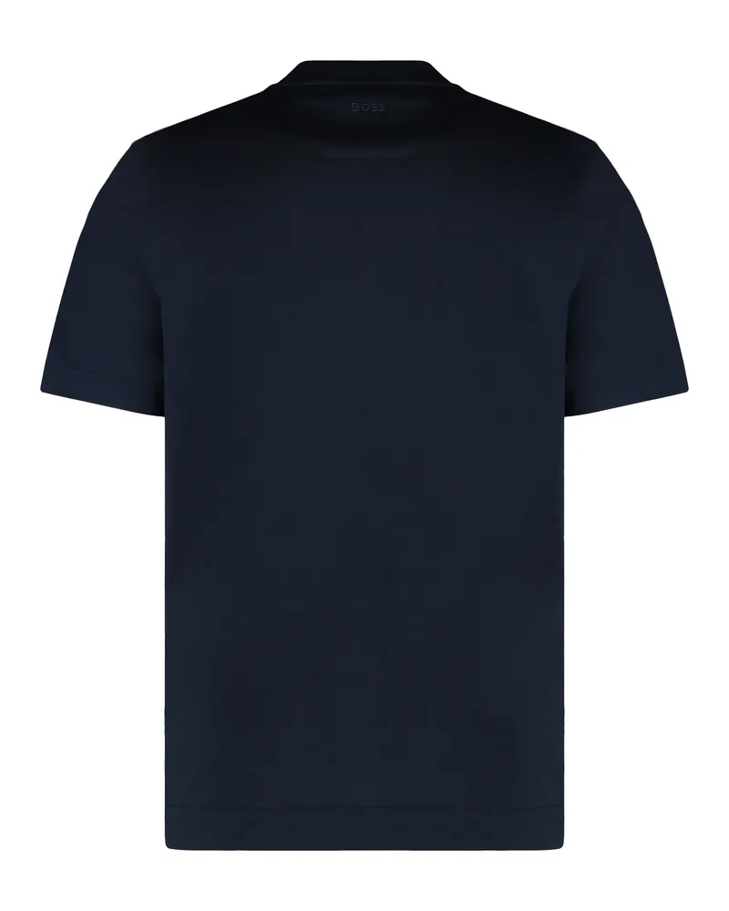 HUGO BOSS Wing Logo Embroidered T-Shirt — Navy Navy