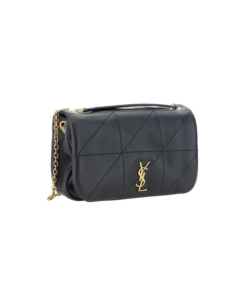 Saint Laurent Women's Black Lamb Ovis Aries Shoulder Bag Black