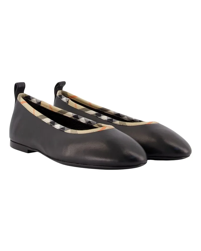 Burberry Women's Robin 05 Ballerinas -  Leather Black Lambskin Shoes Flat-Shoes Black