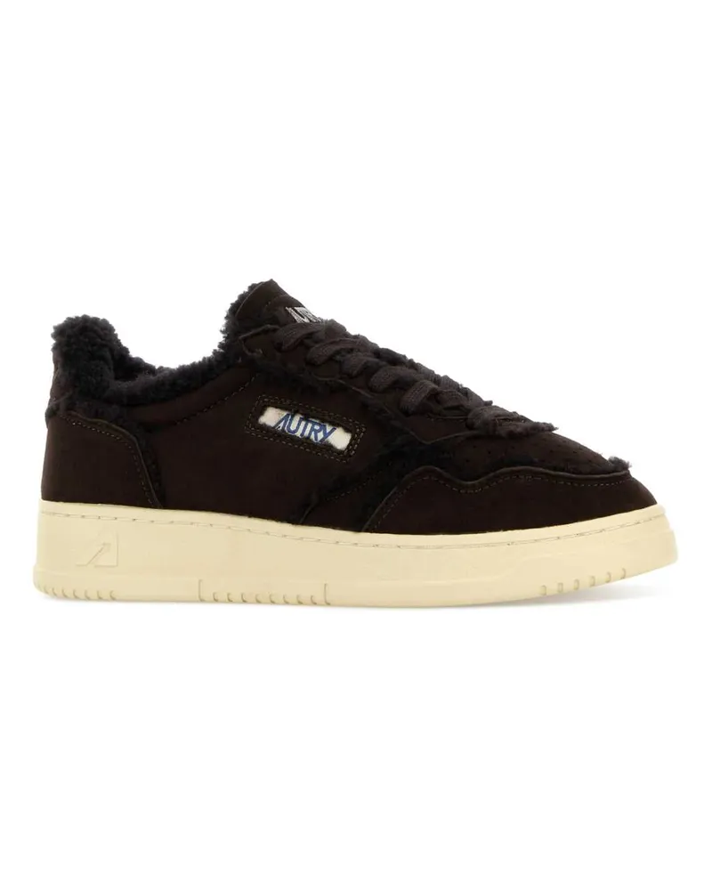 AUTRY Women's Chocolate Suede Medalist Sneakers Brown Brown