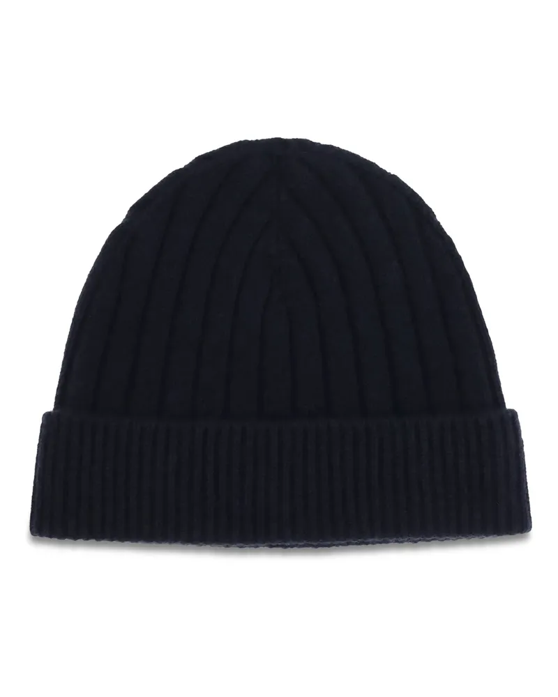 Kiton Men's Wool Beanie Hat Blu-Grigio Chiaro Ovis Aries E Hairbands Blu/grigio Navy