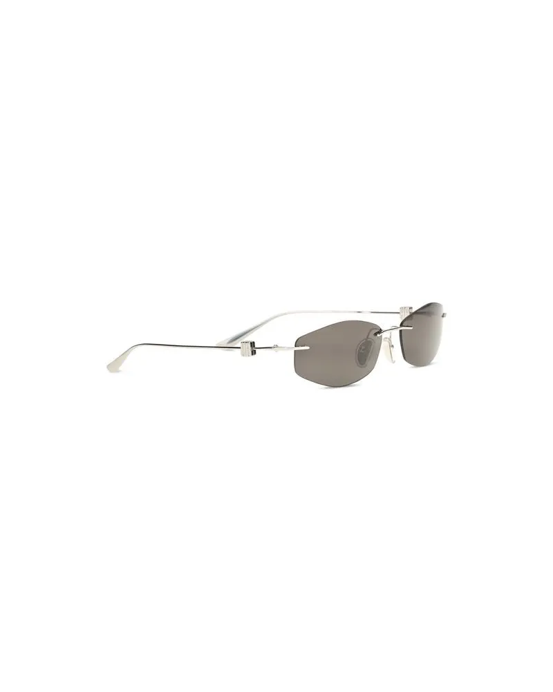 Balenciaga Men's Silver Metal Sunglasses Silver