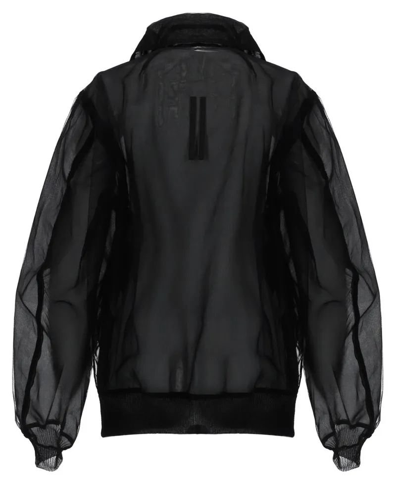 Rick Owens Dracucollar Flight Bomber Jacket — Black Black