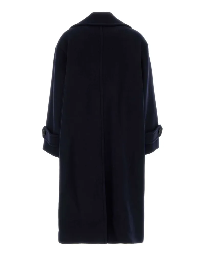Chloé Double-Breasted Wool Coat — Navy Navy