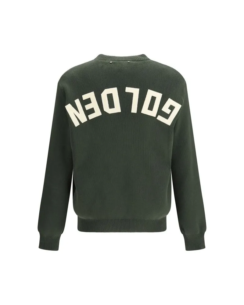 Golden Goose Men's Bicolor Cotton Sweatshirt Clothing Green
