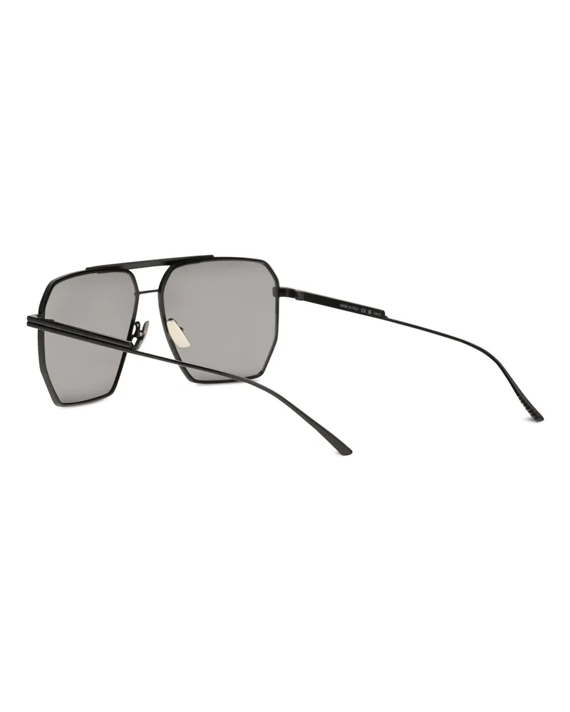 Bottega Veneta Women's Square Sunglasses Black-Grey Metal Black/grey Black