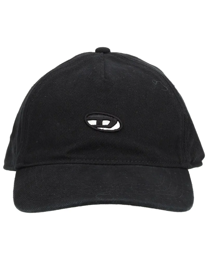 Diesel A19422_0BLAA9XX Logo-Embroidered Baseball Cap — Black Black