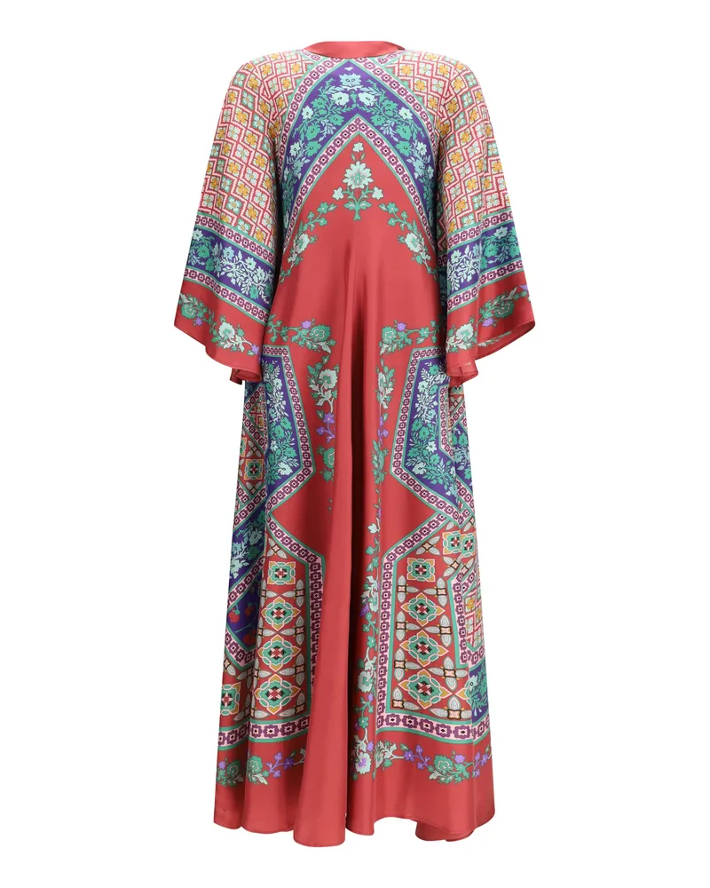 La DoubleJ Women's Silk Twill Magnifico Dress Regalia Placée Red