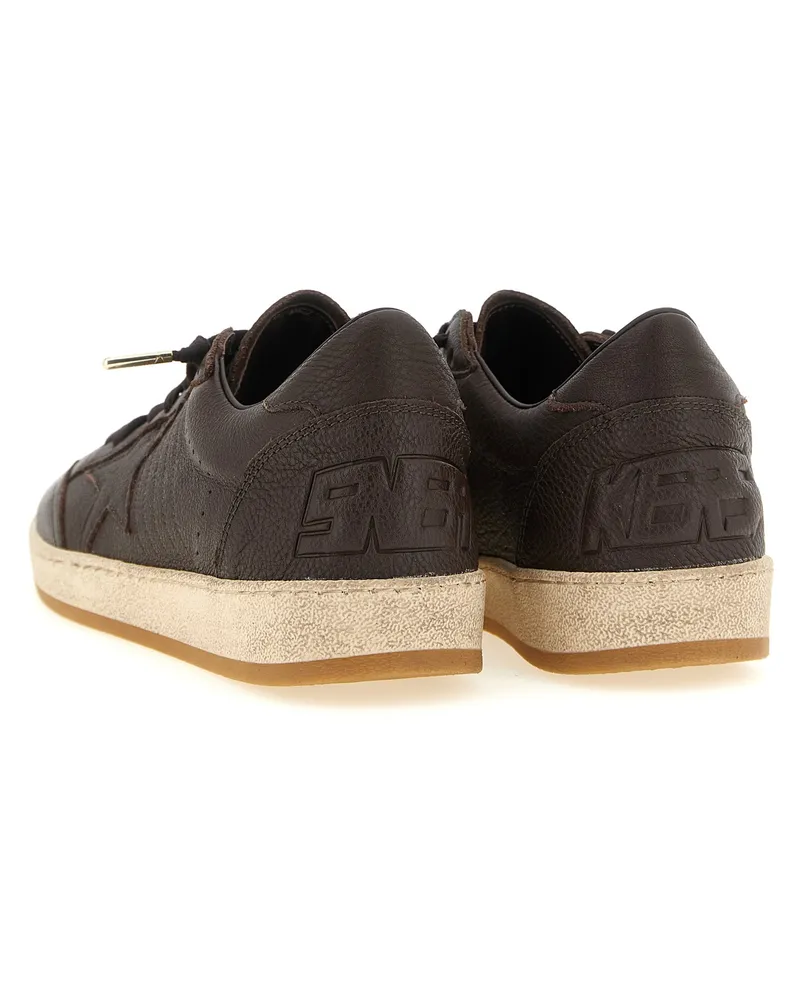 Golden Goose Men's Brown Cowhide Low Top Sneakers Brown