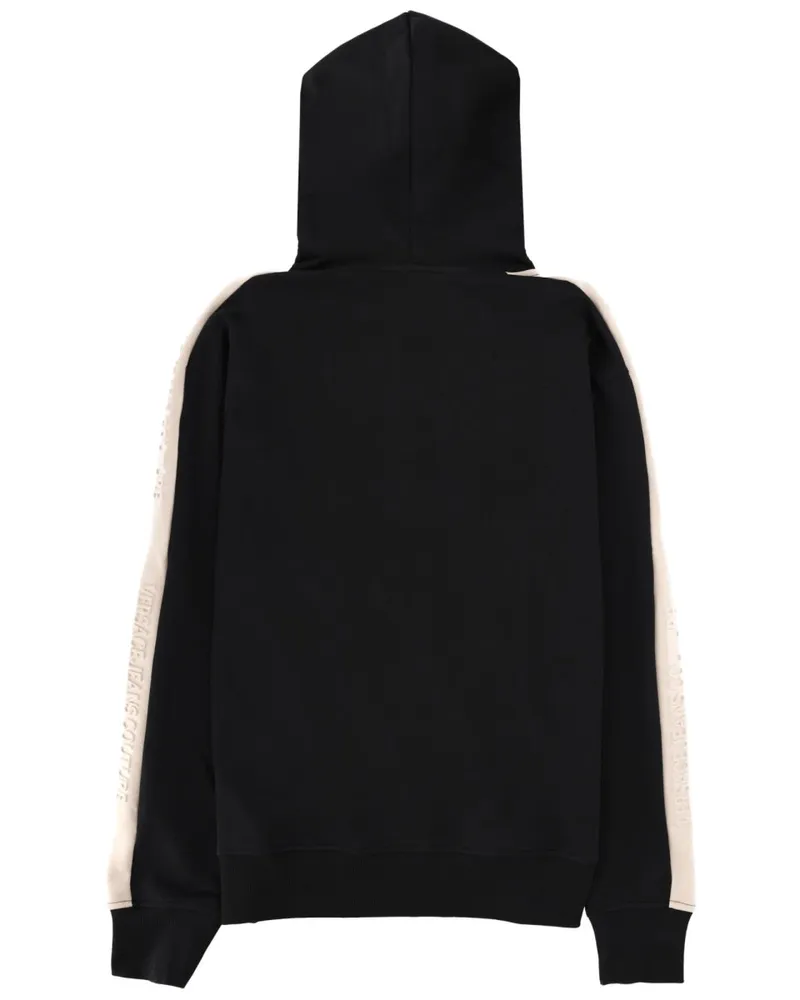 Versace Jeans Logo Cotton Hoodie — Black Black