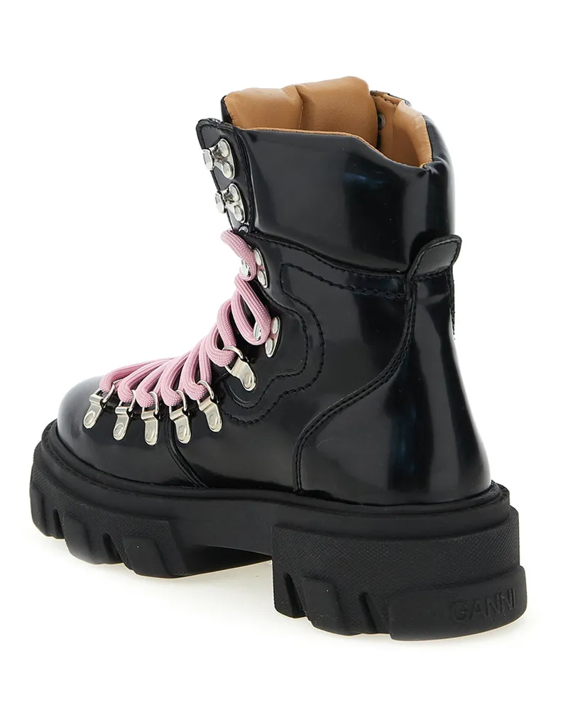 Ganni Cleated Mountain Boot — Black Black