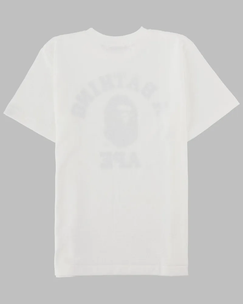 BAPE Logo Camouflage Print T-Shirt — White White
