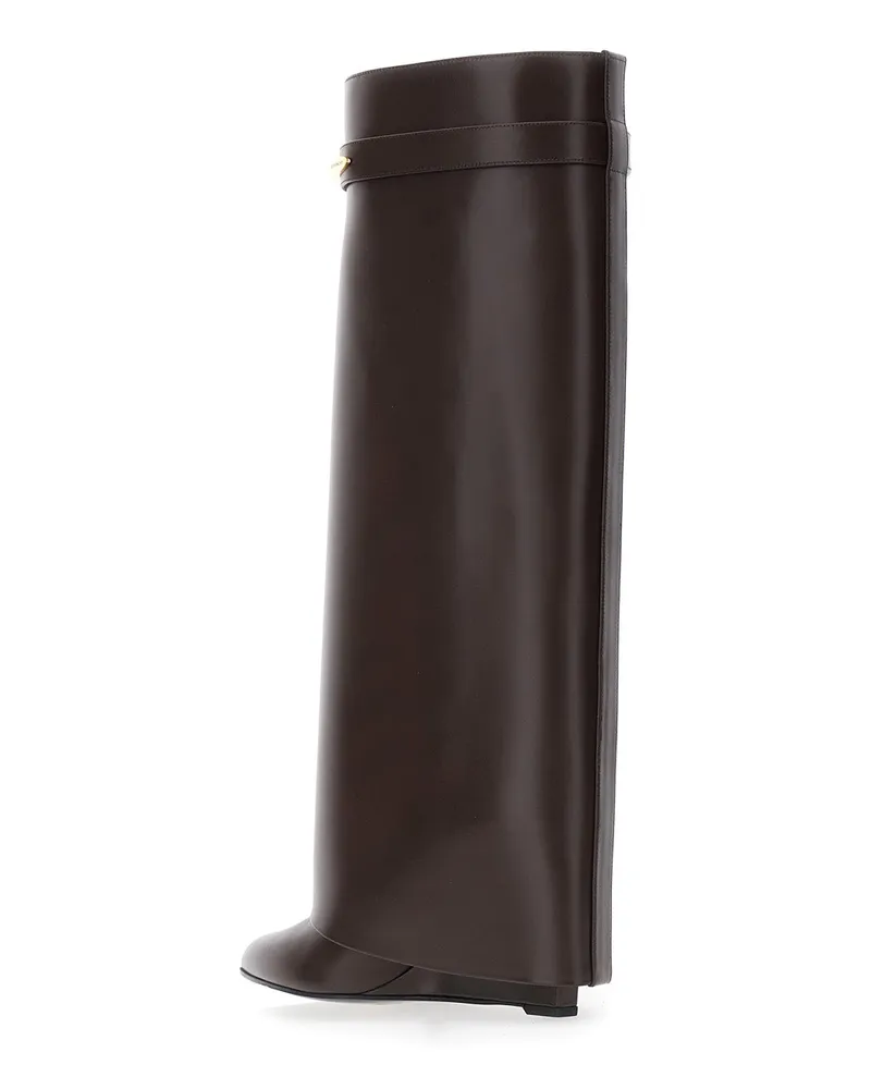 Givenchy Pointed-Toe Calf Leather Boot — Brown Brown