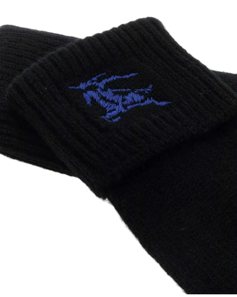 Burberry Black Exterior: Cashmere Nylon Guanti Glove Black
