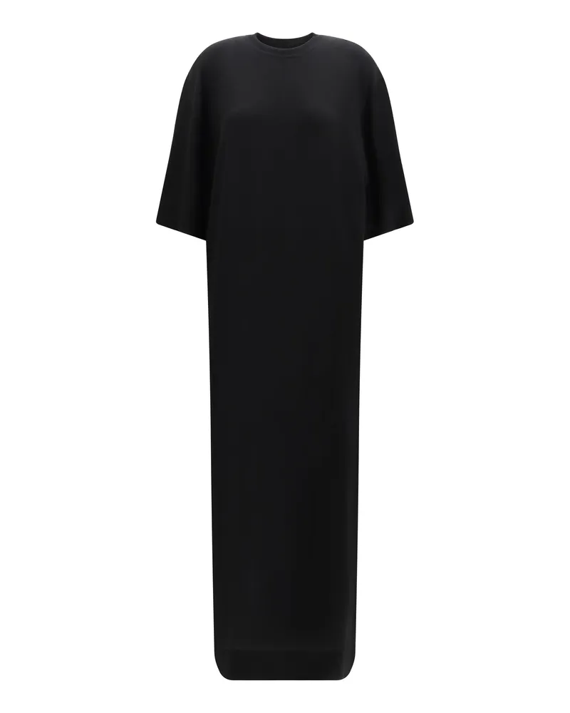 Totême Women Dress Wool T-Shirt Black Merino Black