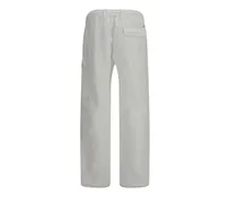 Cotton Rip-Stop Cargo Cargo Pants — White