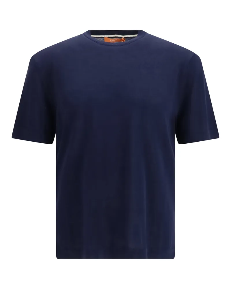 CRUNA Men's Cotton Knitted T-Shirt Navy T-Shirts And Polos Navy