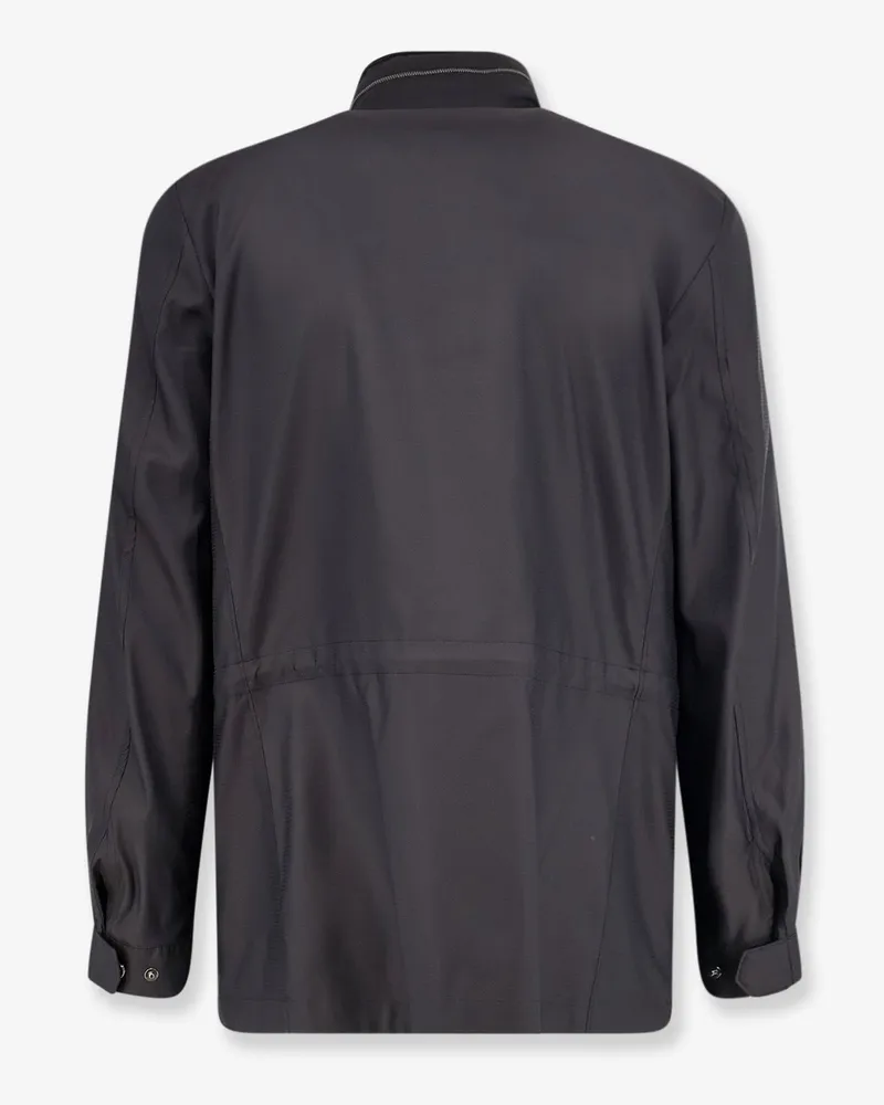 Loro Piana Men's Field Jacket Traveller Brown Polyamide Brown